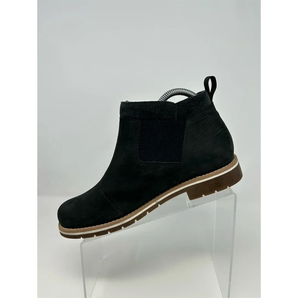 Chaco Cataluna Explorer Chelsea Ankle Boots Black Slip-On Lug Sole Size 8.5